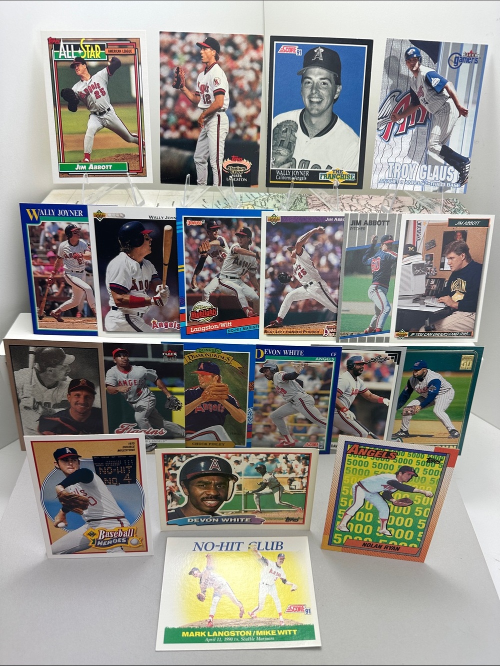 California/Anaheim Angels vintage lot of 20 w/ Nolan Ryan/Abbott/Langston